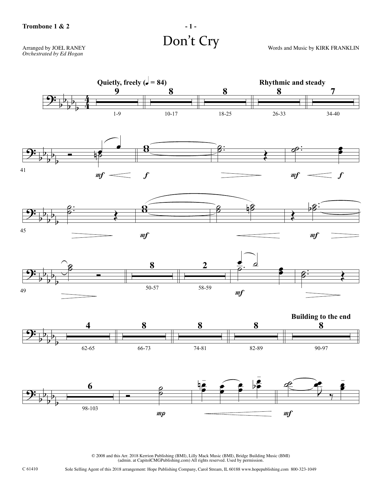 Produktbild zu: Don't Cry - Trombone 1 & 2