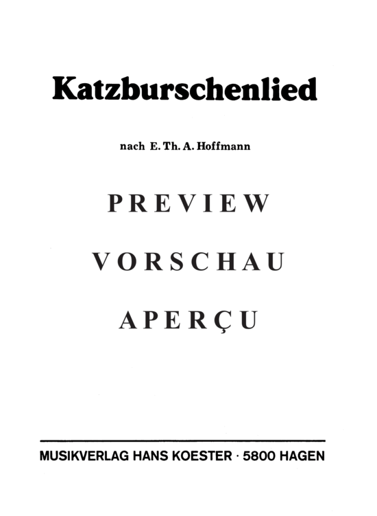 Product gallery: Page 2 of 5 Katzburschenlied , , (Chor 2-stimmig + Klavier)