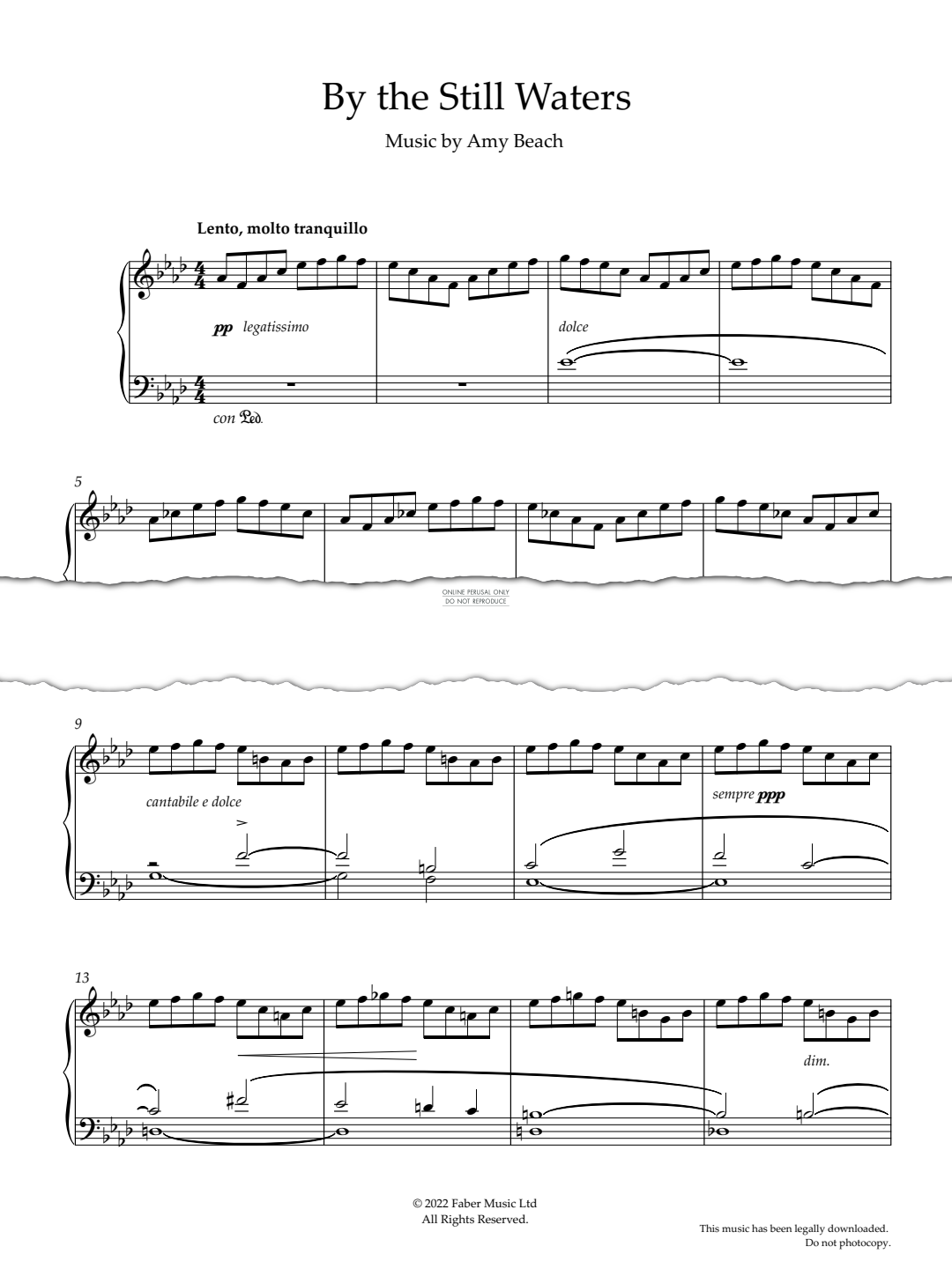 Produktgalerie: Seite 1 von 1 By The Still Waters, Amy Beach, Klavier