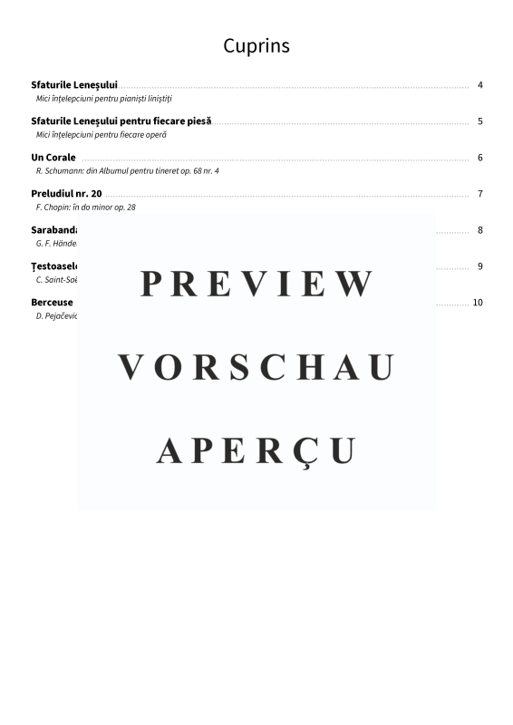 Product gallery: Page 5 of 11 Piese lente pentru piani?ti lene?i - În versiuni simplificate, , Solo Piano