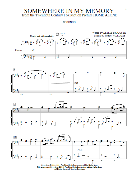Product gallery: Page 1 of 1 Somewhere In My Memory, John Williams