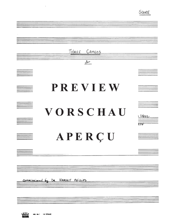 Produktgalerie: Seite 3 von 21 Three Cameos , , (Saxophon Quartett + Tuba Solo)