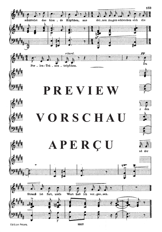 Product gallery: Page 3 of 3 Allnächtlich im Traume, Op 48 No.14, , High Voice and Piano