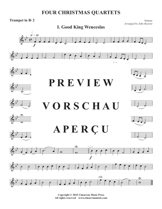 Produktgalerie: Seite 15 von 21 Vier Weihnachts-Quartette , , (Blechbläserquartett)
