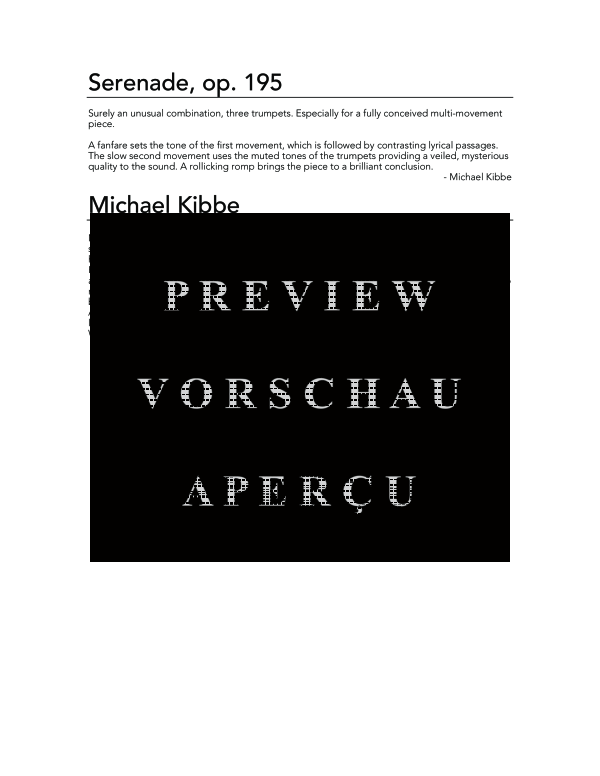 Produktgalerie: Seite 4 von 11 Serenade, Op. 195, , (Trompeten Trio)