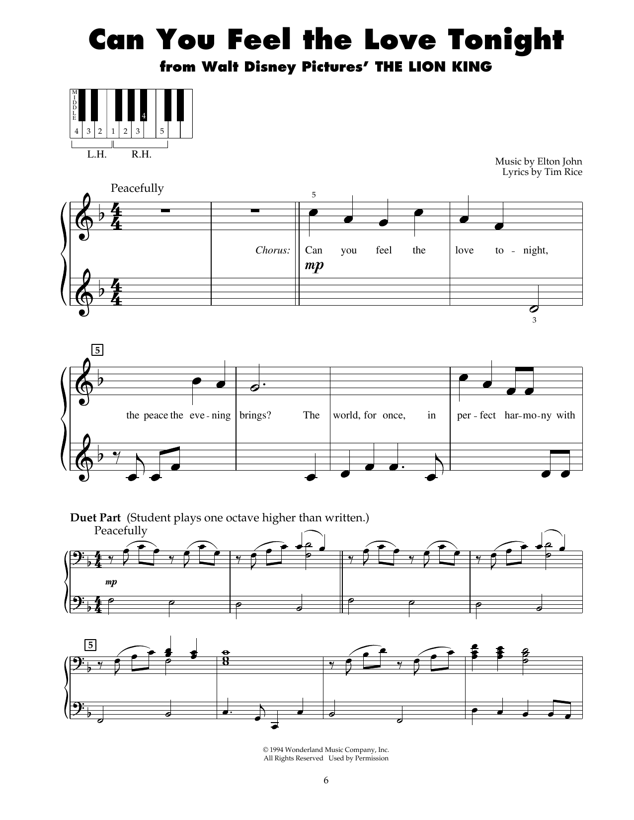 Product gallery: Page 1 of 1 Can You Feel The Love Tonight, Elton John