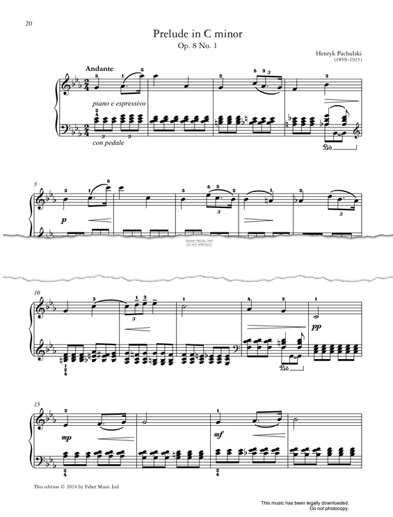 Produktgalerie: Seite 1 von 1 Prelude in C minor (Op. 8 No. 1), Henryk Pachulski, Klavier