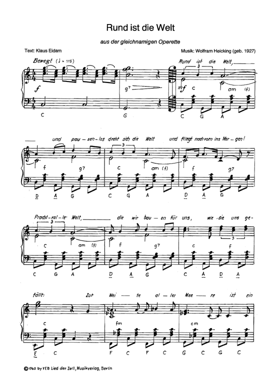 Product picture to: Rund ist die Welt aus: der gleichnamigen Operette