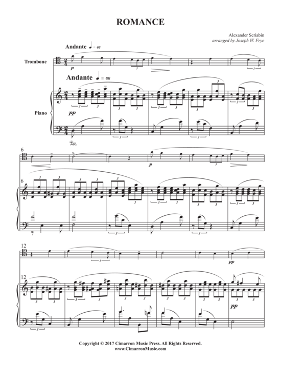 Product picture to: Romance Alexander Scriabin