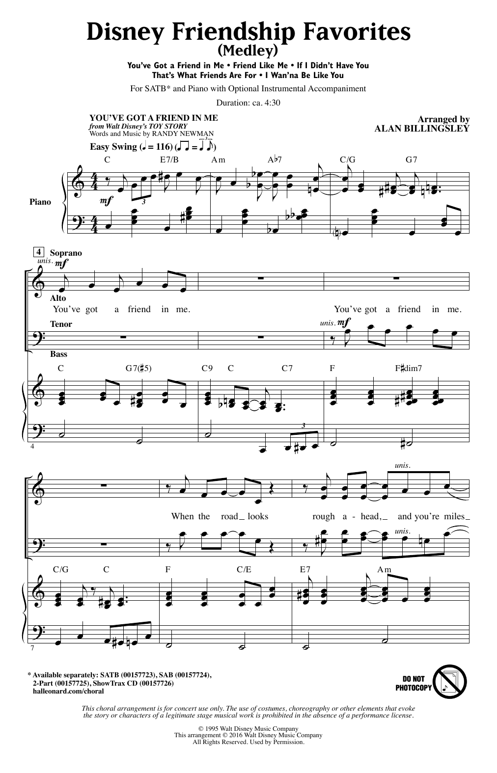 Produktbild zu: Disney Friendship Favorites (Medley)