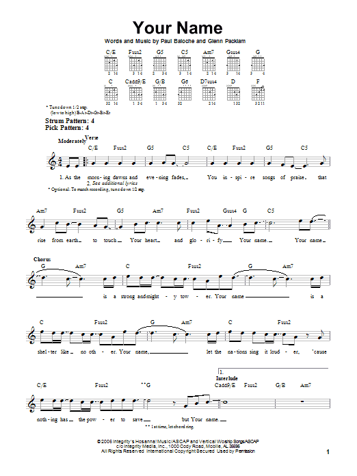 Product gallery: Page 1 of 1 Your Name, Paul Baloche