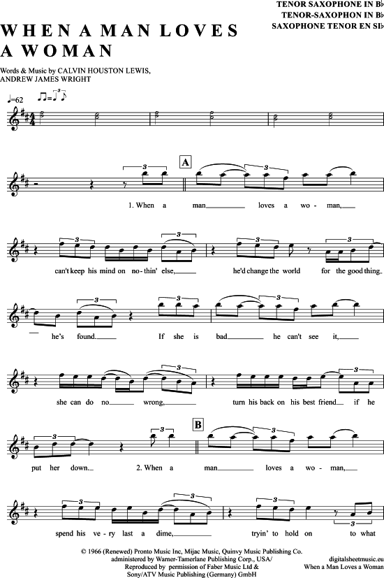 gallery: When a man loves a woman , Sledge, Percy, (Tenor-Sax)