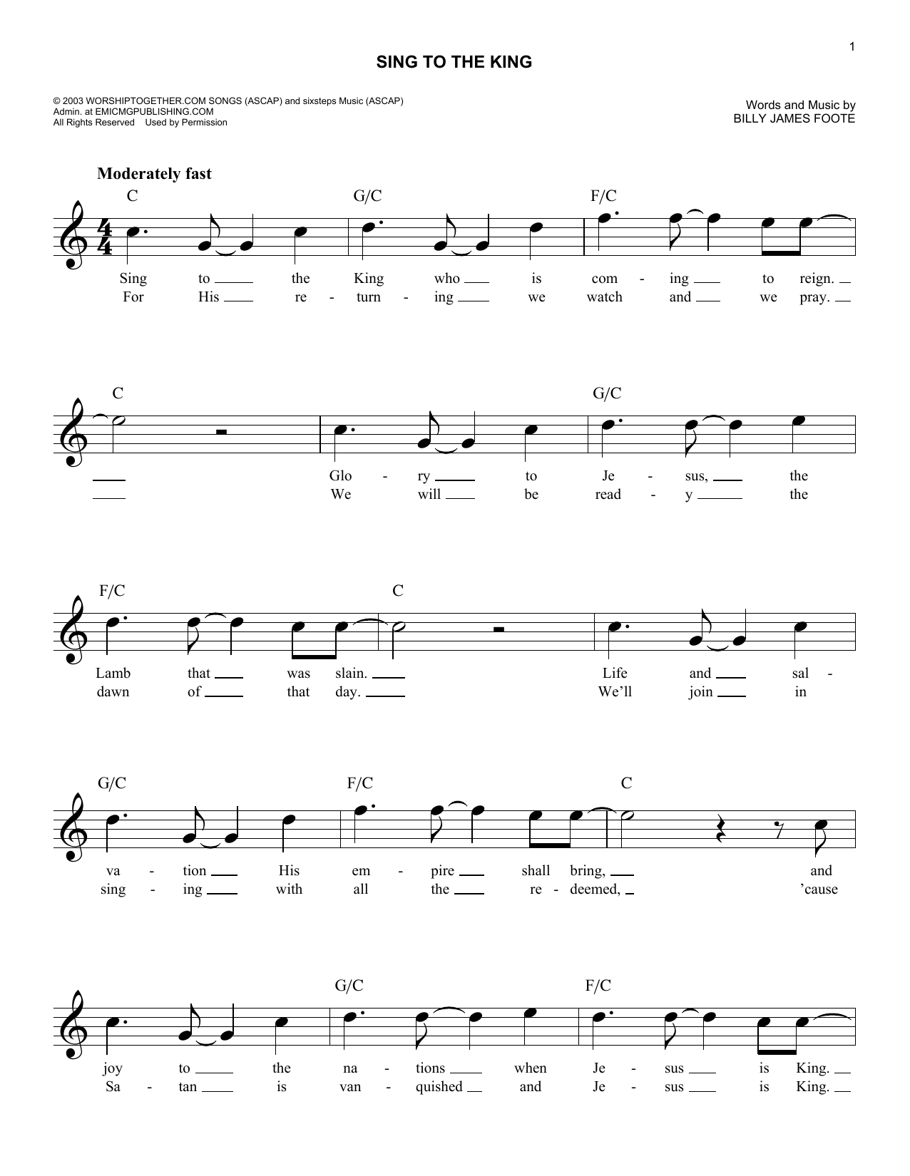 Product picture to: Sing To The King