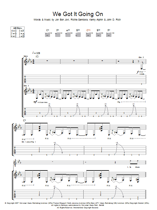 Produktgalerie: Seite 1 von 1 We Got It Going On, Bon Jovi, Gitarre