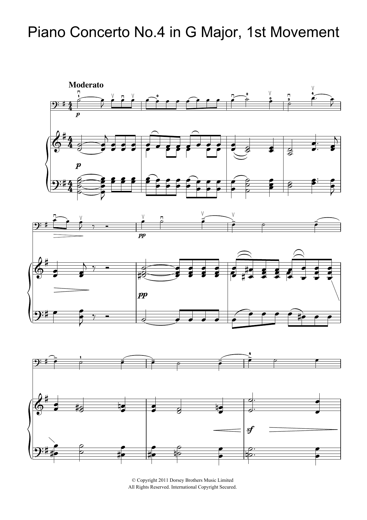 Produktgalerie: Seite 1 von 1 Piano Concerto No.4 In G Major, First Movement, Ludwig Van Beethoven, Violoncello