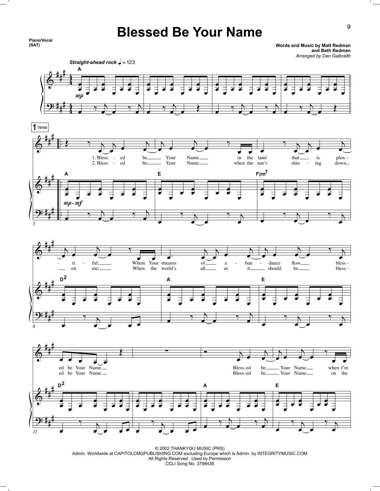 Produktgalerie: Seite 1 von 1 Blessed Be Your Name, Matt Redman, Gesang, Klavier