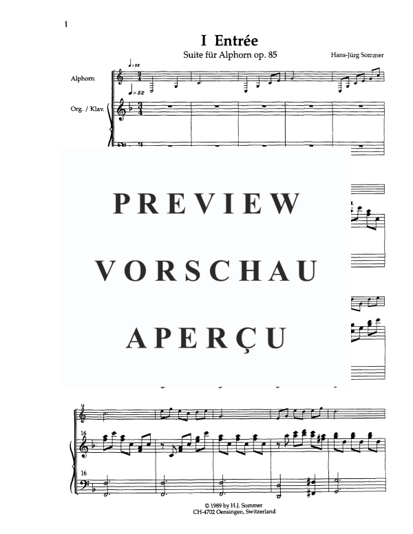 Product gallery: Page 4 of 11 Suite, Op. 85, , Alphorn In F and Piano