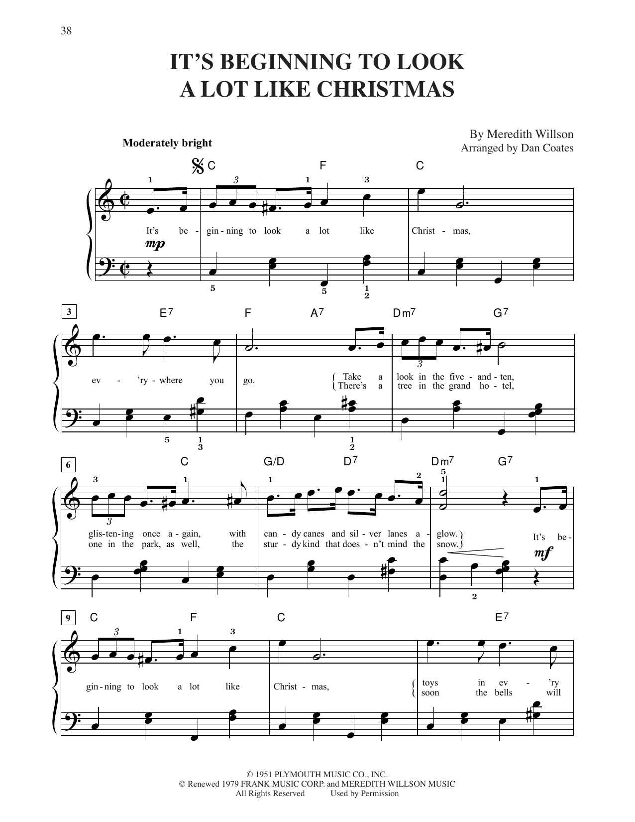 Product picture to: It's Beginning To Look Like Christmas (arr. Dan Coates)