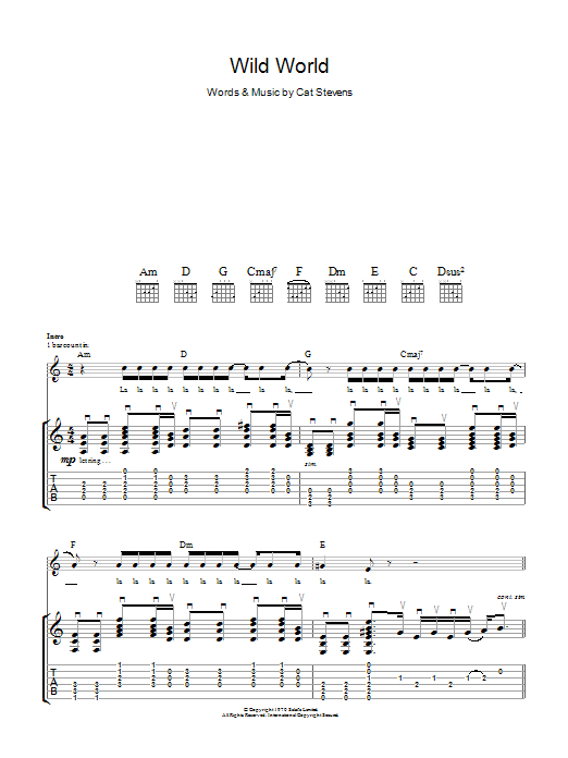 Product gallery: Page 1 of 1 Wild World, Cat Stevens