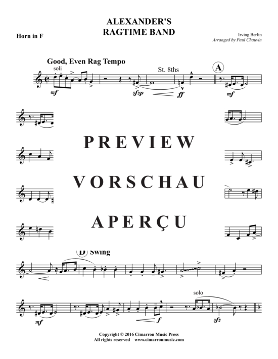 Produktgalerie: Seite 10 von 15 Alexander's Ragtime Band , , (Blechbläserquintett)