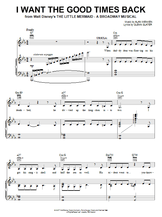 Produktbild zu: I Want The Good Times Back (from The Little Mermaid: A Broadway Musical)
