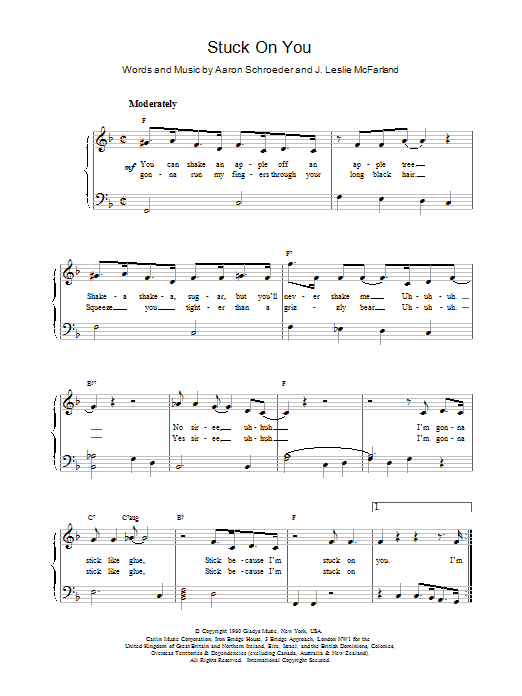 Produktgalerie: Seite 1 von 1 Stuck On You, Elvis Presley, Klavier