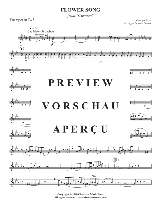 Produktgalerie: Seite 8 von 11 Flower Song , , (Blechbläser Quintett)