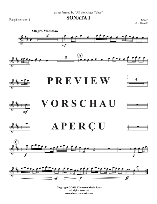 Product gallery: Page 5 of 9 Sonata I , , (Tuba Quartet: 2x Baritone, 2xTuba)