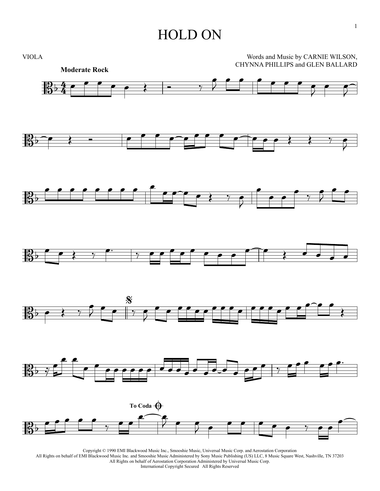 Product gallery: Page 1 of 1 Hold On, Wilson Phillips