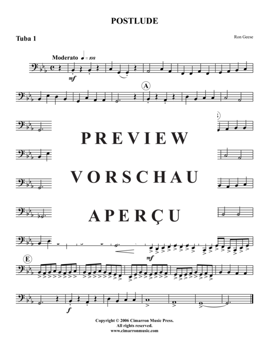 Product gallery: Page 8 of 9 Postlude , , (Tuba Quartet: 2x Baritone, 2xTuba)