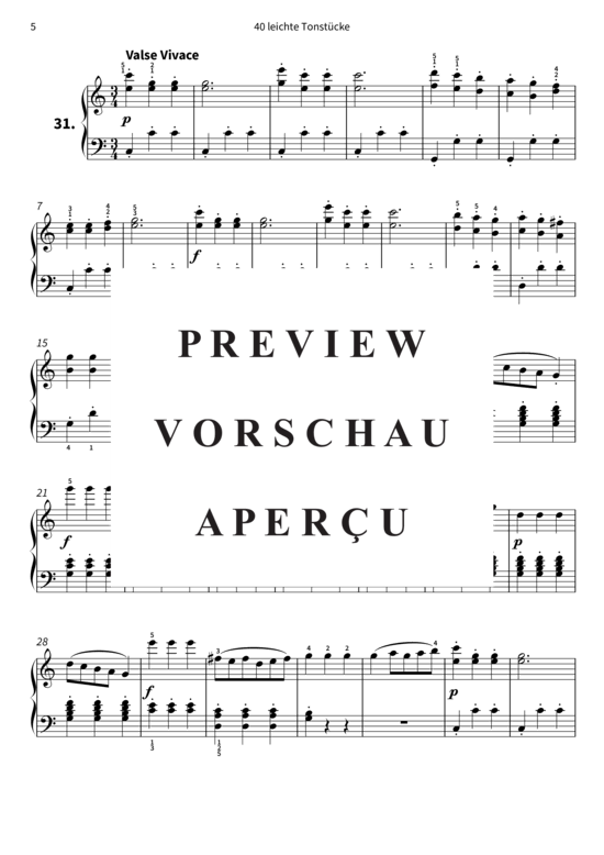 Product gallery: Page 8 of 11 40 leichte Tonstücke - op. 803, Werke 29 - 32 , , Piano Solo