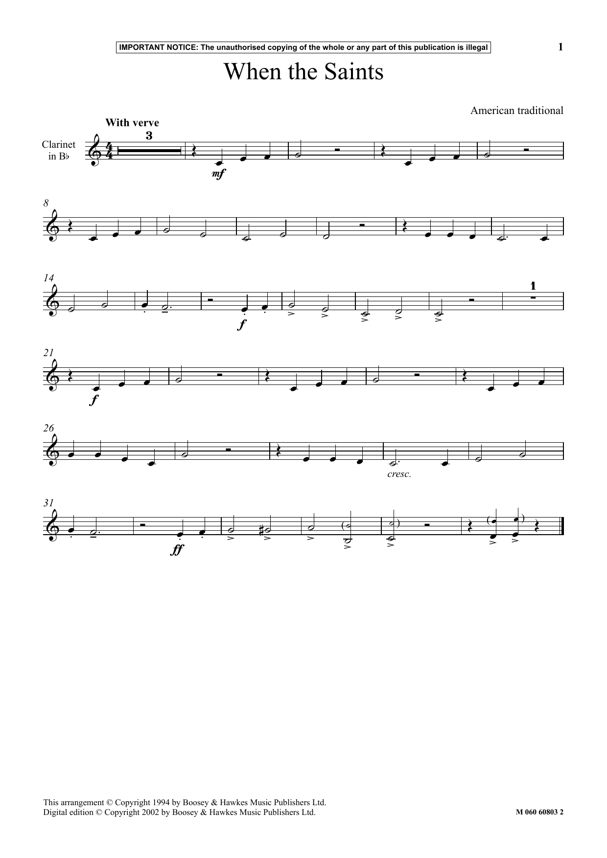 Produktgalerie: Seite 1 von 1 When The Saints Go Marching In, American Traditional
