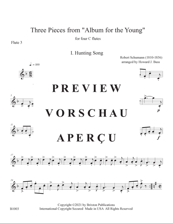 gallery: Three Pieces from Album for the Young , , (4 Flöten in C)
