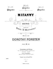 cover: Mifanwy, Dorothy Forster, Gesang, Klavier
