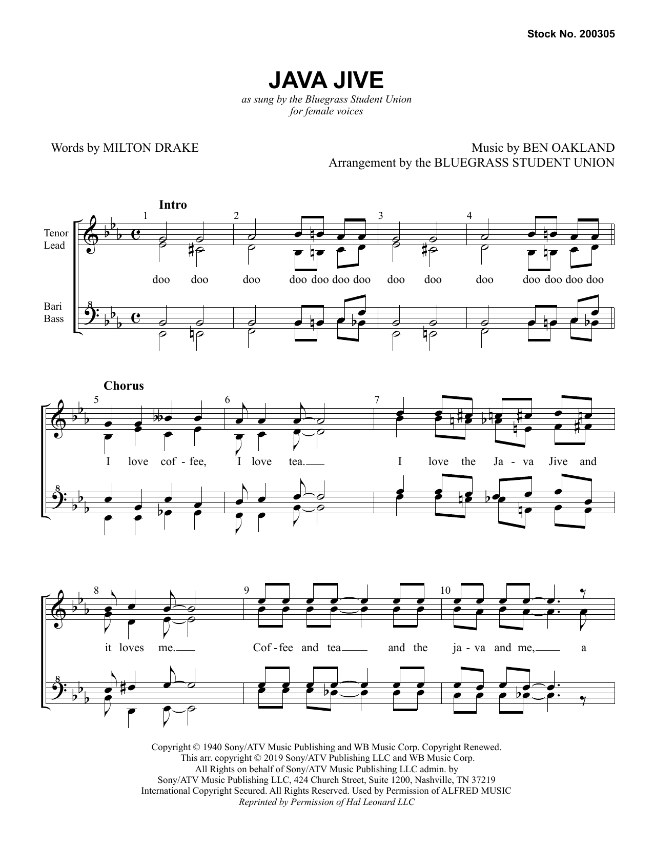 Product gallery: Page 1 of 1 Java Jive (arr. Bluegrass Student Union), Milton Drake & Ben Oakland