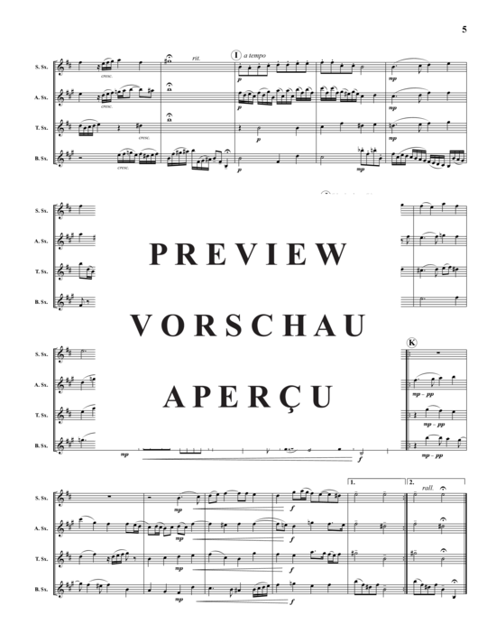 Product gallery: Page 6 of 14 Mein junges Leben hat ein End , , (Saxophone quartet SATB)