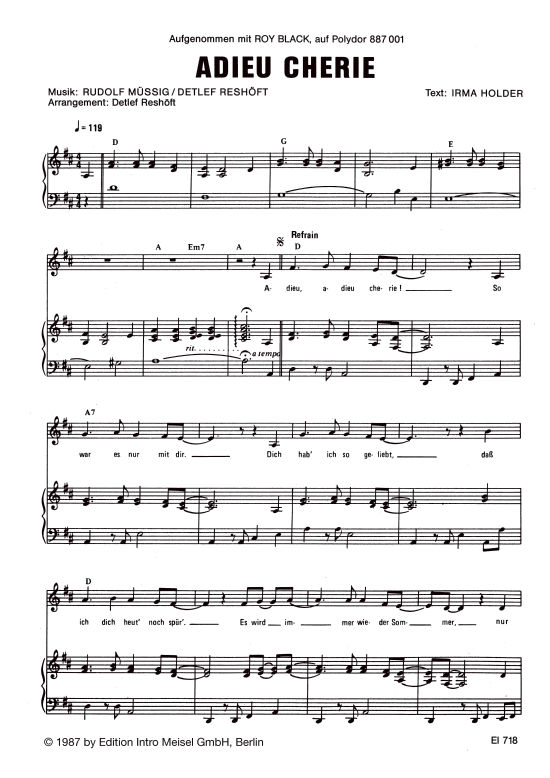 Produktbild zu: Adieu CherieRoy Black