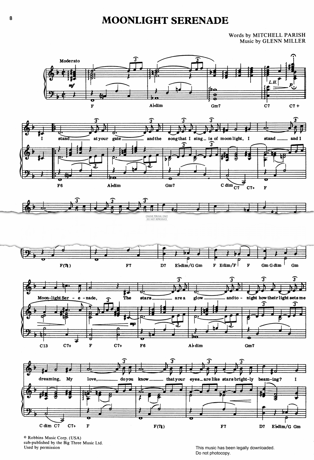 Product gallery: Page 1 of 1 Moonlight Serenade, Glenn Miller