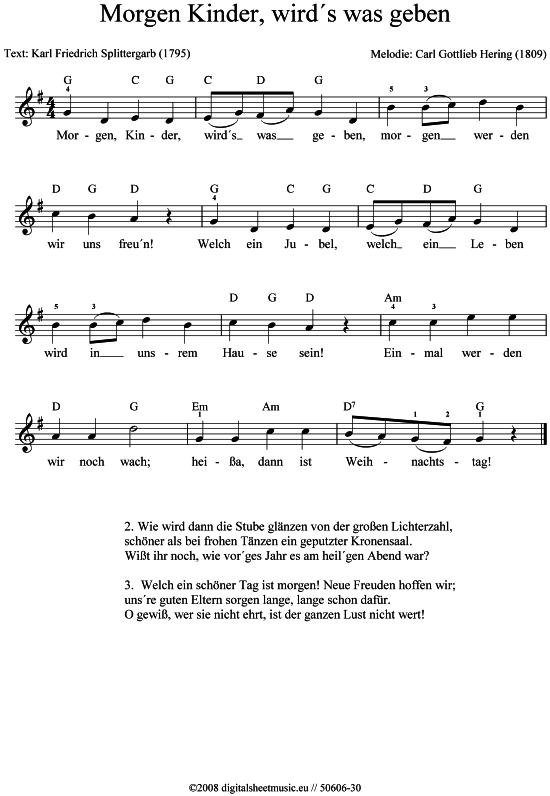 gallery: Morgen Kinder wird´s was geben , , (Keyboard)