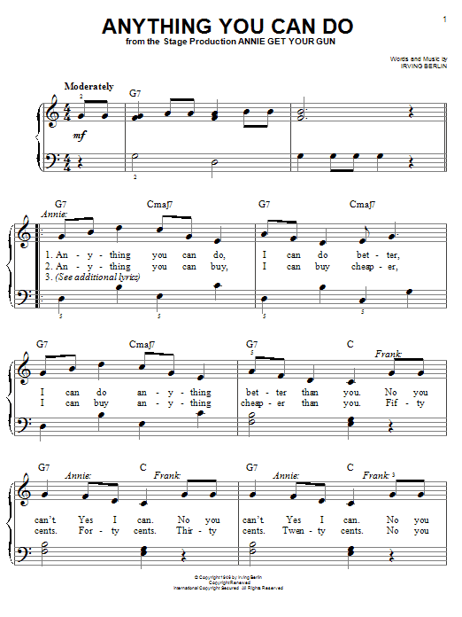 Produktbild zu: Anything You Can Do (from Annie Get Your Gun)