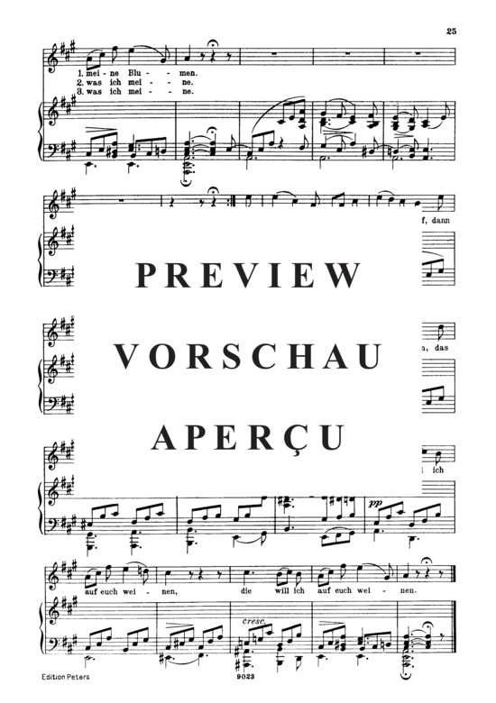 Product gallery: Page 3 of 3 Des Müllers Blumen D.795-9 (Die Schöne Müllerin), , High Voice and Piano