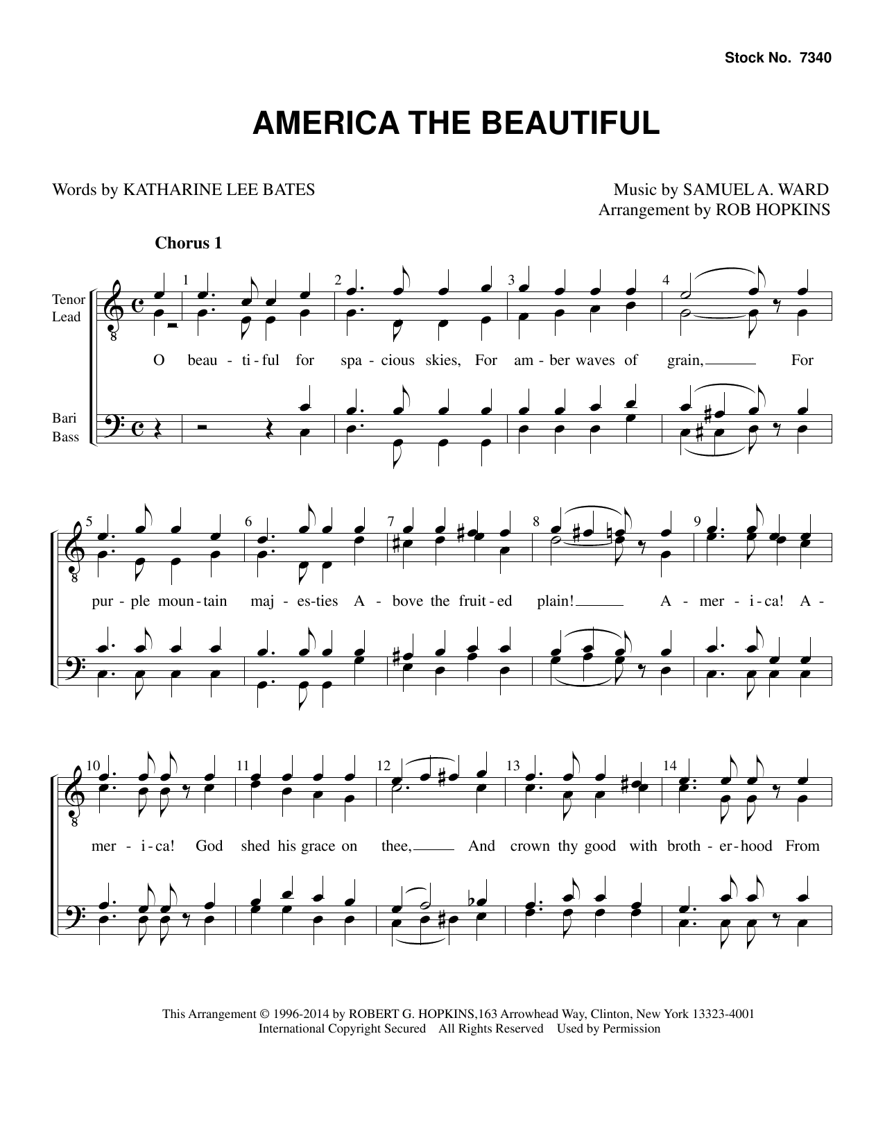Produktbild zu: America, the Beautiful (arr. Rob Hopkins)