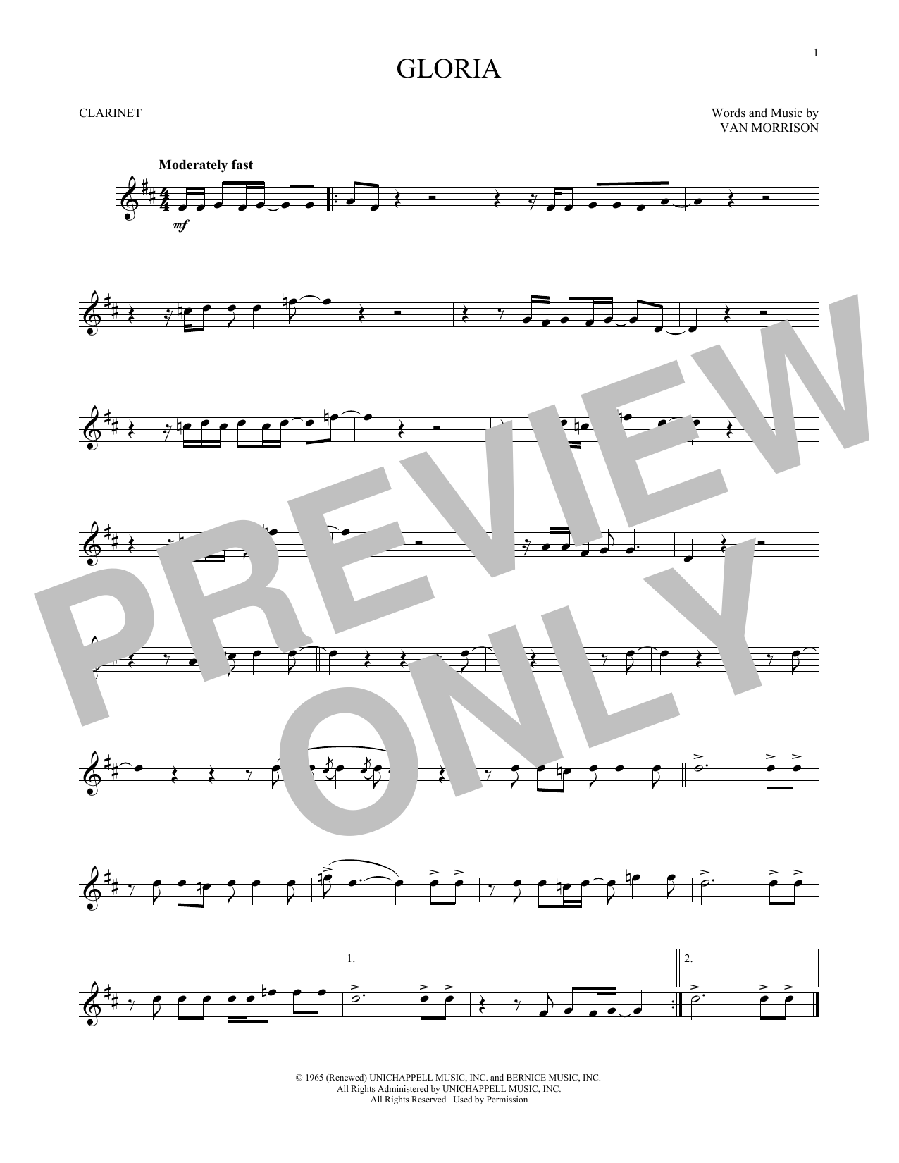 Product gallery: Page 1 of 1 Gloria, Van Morrison