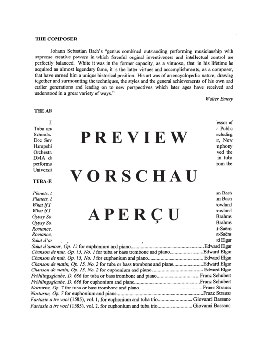 Produktgalerie: Seite 3 von 7 Planets, Stars and Airs of Space , , (Tuba + Klavier)