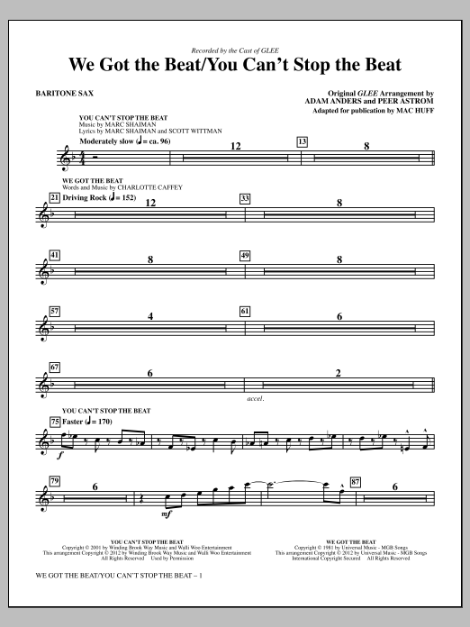 Produktbild zu: We Got The Beat / You Can't Stop The Beat - Baritone Sax