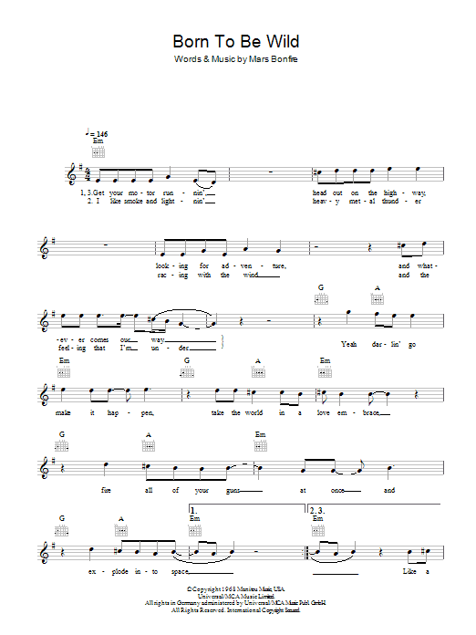 Produktgalerie: Seite 1 von 1 Born To Be Wild, Steppenwolf, Melodieinstrument