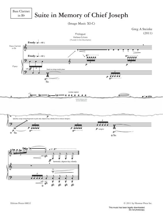 Product gallery: Page 1 of 1 Suite In Memory Of Chief Joseph, Greg A Steinke