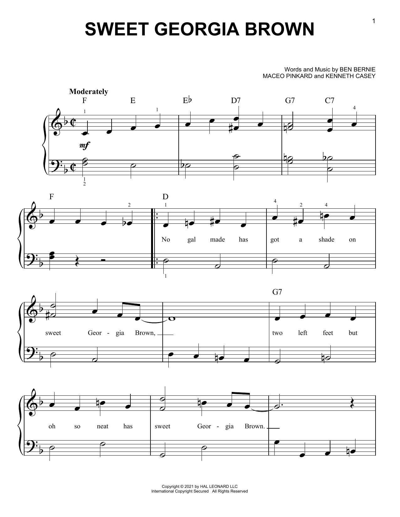 Produktgalerie: Seite 1 von 1 Sweet Georgia Brown, Count Basie, Klavier