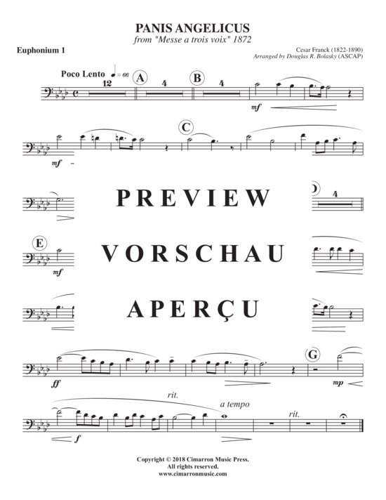 Product gallery: Page 10 of 13 Panis Angelicus , , (Trio for 2x euphonium + organ)