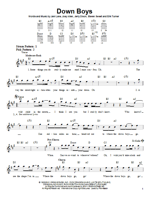Produktgalerie: Seite 1 von 1 Down Boys, Warrant, Gitarre